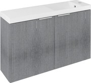 Sapho Sapho, LATUS X umývadlová skrinka 78,8x50x22cm, dub strieborný, LT110-SET03