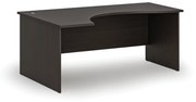 Ergonomický kancelársky pracovný stôl PRIMO WOOD, 1800 x 1200 mm, ľavý, wenge