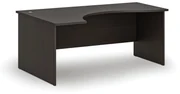 Ergonomický kancelársky pracovný stôl PRIMO WOOD, 1800 x 1200 mm, ľavý, wenge
