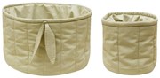 Svetlozelené látkové detské úložné boxy v súprave 2 ks ø 30x20 cm Bambie Olive – Lorena Canals