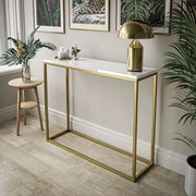 KONZOLA BELLA BIELY LESK / ZLATÝ PODSTAVEC 100