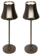 Sada 2 retro stolných lamp tmavá bronz nabíjateľná IP44 - Granny