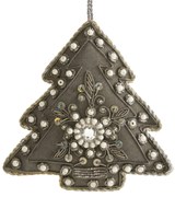 VIANOČNÁ DEKORÁCIA TREE 9 SADA 10KS CM ŠEDÁ