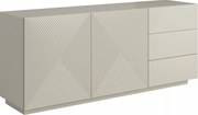 Dvojdverová komoda Asha 167 cm so zásuvkami - kasmír