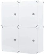 Hogler 3401 Variabilný regálový systém 8 políc 128 x 42 x 32 cm, biely