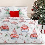 VIANOČNÉ OBLIEČKY Z MIKROVLÁKNA CANDY 200X220 CM, 2KS 70X80 CM VZOROVANÉ