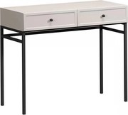 Konzola / toaletný stolík Lorini 100 cm - kašmírová / čierne úchytky G