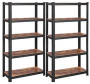 Súprava 2 úložných políc 150x75x30 cm GLR030B02