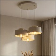 Brilagi - Luster na lankách SPRING 3xE27/60W/230V béžová/zlatá
