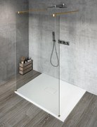 Gelco Gelco, VARIO GOLD MATT jednodielna sprchová zástena do priestoru, číre sklo, 1000 mm, GX1210-02