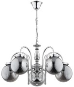 Luster na reťazi HERO 5xE14/40W/230V lesklý chróm