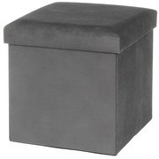 Tmavosivý zamatový taburet Estela – Casa Selección