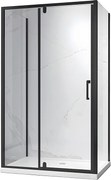 BPS-koupelny 3-stenný obdĺžnikový sprchový kút ZES KZ23E BL 110/dvere x 70/zástena cm, čierny - bez vaničky