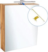 Comodo Zrkadlová skrinka Ideal OW 50 ZS LED-G s osvetlením Any LED 30 G, zlatá