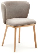 Svetlohnedé čalúnené jedálenské kreslo Ciselia – Kave Home