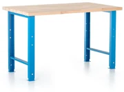 Výškovo nastaviteľný dielenský stôl Basic 120 x 80 cm, modrá