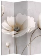 Paraván - Biele kvety (126x170 cm)