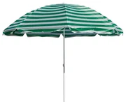 Slnečník plážový 230 cm, HAPPY GREEN, zelené pruhy