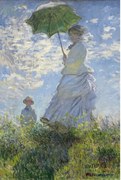 Plagát, Obraz - Žena so slnečníkom - Madame Monet a jej syn, Claude Monet