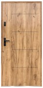 Vchodové dvere Tytan, 90 P, rozmer vr. zárubne: 1000 × 2070 mm, oceľ, pravé, dub Sonoma, plné