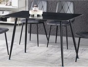 Jedálenský stôl Agne 120x80 cm, čierny mramor%