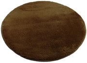 ROUTNER Kúpeľňová predložka COTTON Svetlá káva 20117 - Svetlá káva / Kruh Ø 90 cm 20117