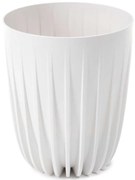 Kvetináč PRÚŽKOVANÝ ECO VII 19 cm biely