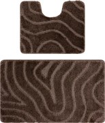 Sada kúpeľňových koberčekov SUPREME WAVES vlny, hnedá