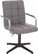 LuxuryForm DESIGN Stolička VERONA na čiernom kríži - šedá