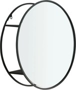 Zrkadlo s poličkou Loft, čierne