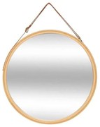 5five - Nástenné zrkadlo LOBEE, priemer 38 cm, bambus