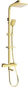 Mexen - CQ62 sprchový set s termostatickou batériou Cube, zlatá, 779106295-50