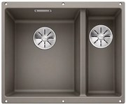 Blanco Subline 340/160-U, silgranitový drez pod pracovnú dosku 555x460x190 mm, drez vľavo, 1,5-komorový, svetlá hnedá, BLA-523556