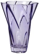 Fialová sklenená ručne vyrobená váza (výška 18 cm) Bloom – Hübsch