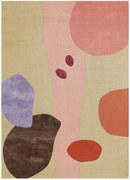 Ručne tkaný vlnený koberec's dlhým vlasom Secret Garden