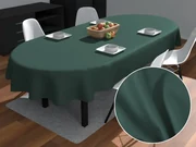 Biante Oválny bavlněný saténový ubrus ST-018 Tmavý lesný zelený 50x100 cm
