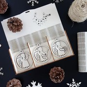 Vianočné ozdoby z dreva a plastu, Vianočné dekorácie drevené , drevené doplnky PR0103-Christmas decorati HEU-