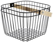 Florina Kovový kôš na ovocie s drevenou rukoväťou, 25 x 25 x 18,5 cm