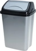 Odpadkový kôš 5 l, čierno-sivý%
