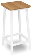 Barová stolička KENT dub / biele nohy