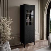 PRESKLENÁ VITRÍNA SALOME ČIERNA 60 cm