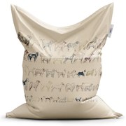 Sedací vak Classic psie plemená - detský, béžová