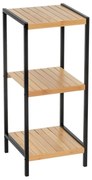 Bambusový regál v čierno-prírodnej farbe 30x70 cm – Casa Selección