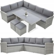 Zostava záhradného nábytku z umelého ratanu Salo Rohová súprava na terasu