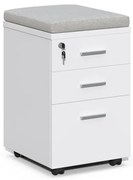 Pojazdný kancelársky kontajner Houseland Prime Soft 01 biely/sivý