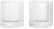 Ferm Living Poháre Ripple Tumbler Clear – set 2 ks