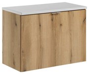 Závěsná skříňka pod umyvadlo Nova Oak II s deskou 80 cm bílá/dub coast evoke