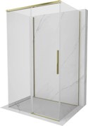 Mexen Rox-3S, 3-stenný sprchový kút 95 x 70 cm, 8mm číre sklo, zlatý profil, 8C2-095-070-50-00-3S