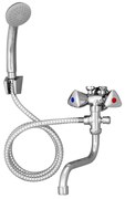 Mereo Mereo, Batérie kombinovaná dvouručková so sprchou pre nízkotl.ohrievače, ramienko, sprcha, sprchová hadica, MER-CBS602007M