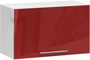 Horná kuchynská skrinka OLIWIA W60OK biela / červená, lesk